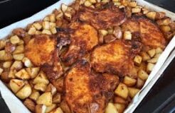 Pork Chops and Potatoes in Oven